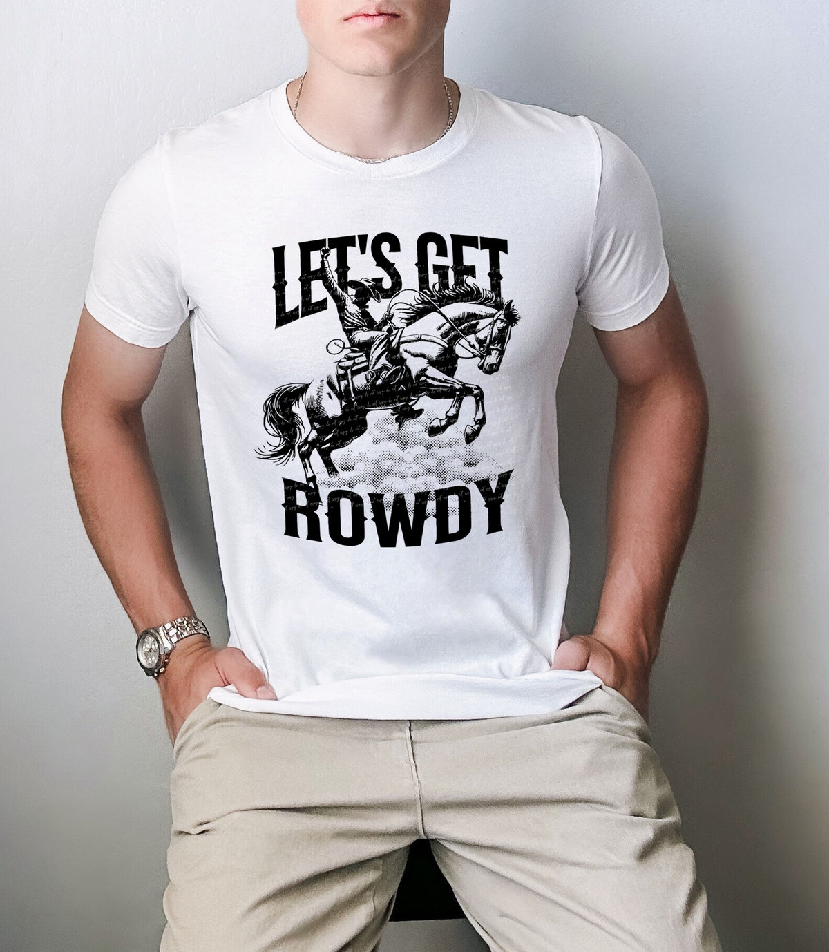 Let's Get Rowdy Cowboy 42057 DTF transfer