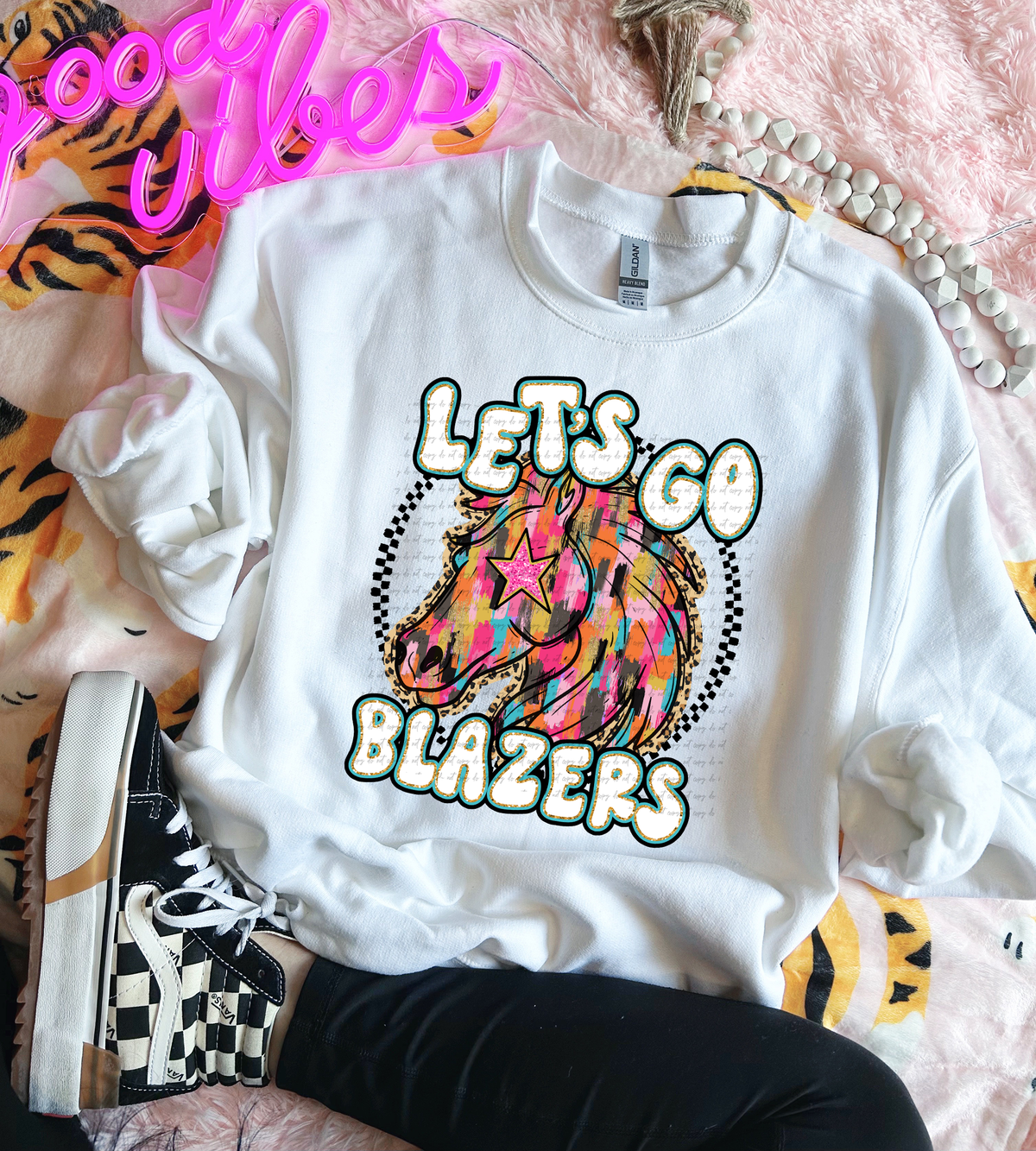 Let's Go Blazers Brush Stroke 69368 DTF transfer