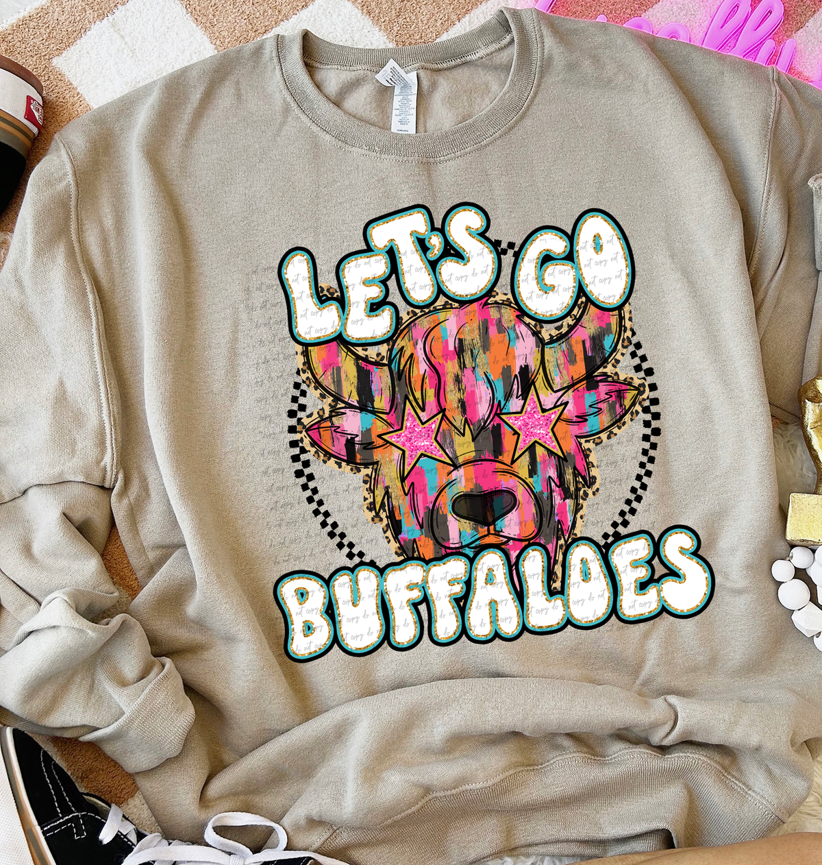 Let's Go Buffaloes Brush Stroke 69371 DTF transfer
