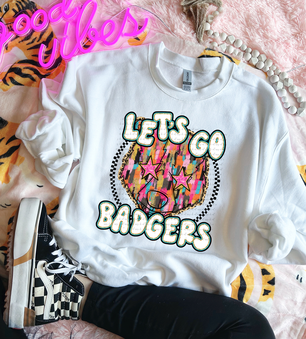 Let's Go Badger Brush Stroke 69366 DTF transfer