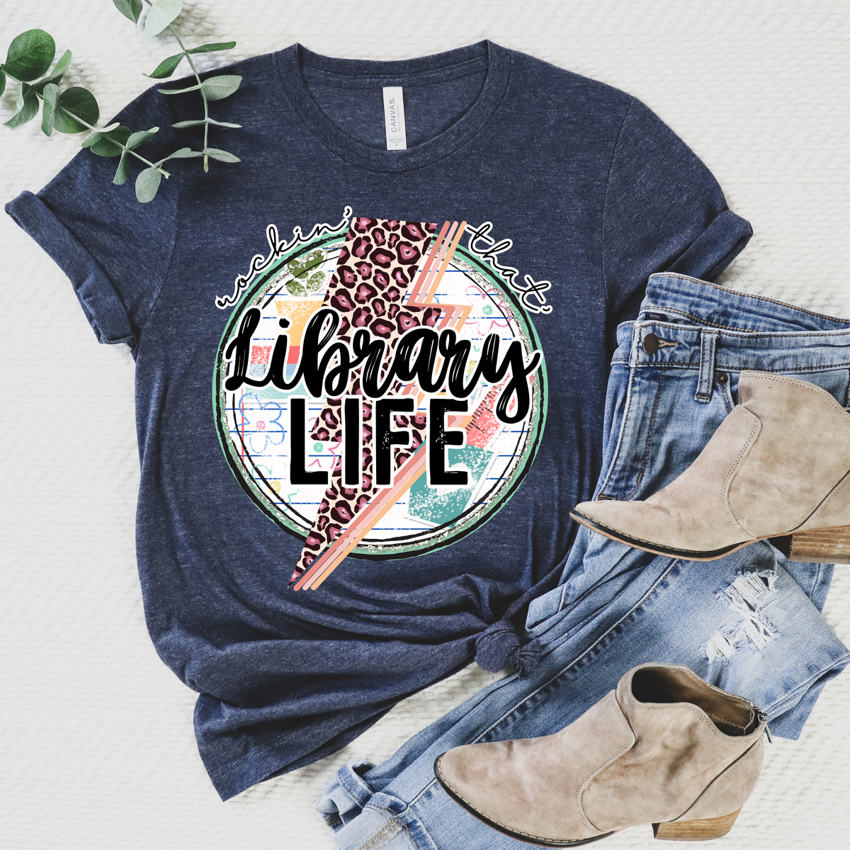 Library life lightning bolt 2661 DTF TRANSFER