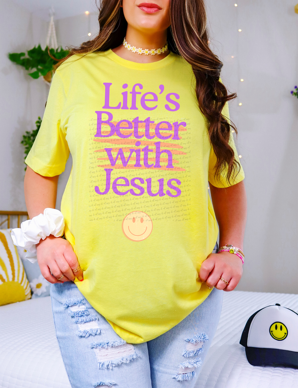 Life's Better With Jesus Purple 86080 DTF Transfer