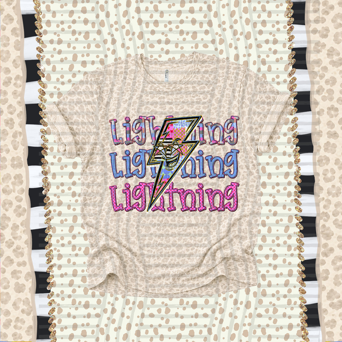 Lightning-Dolly Doodle Print (Caplinger) DTF Transfer