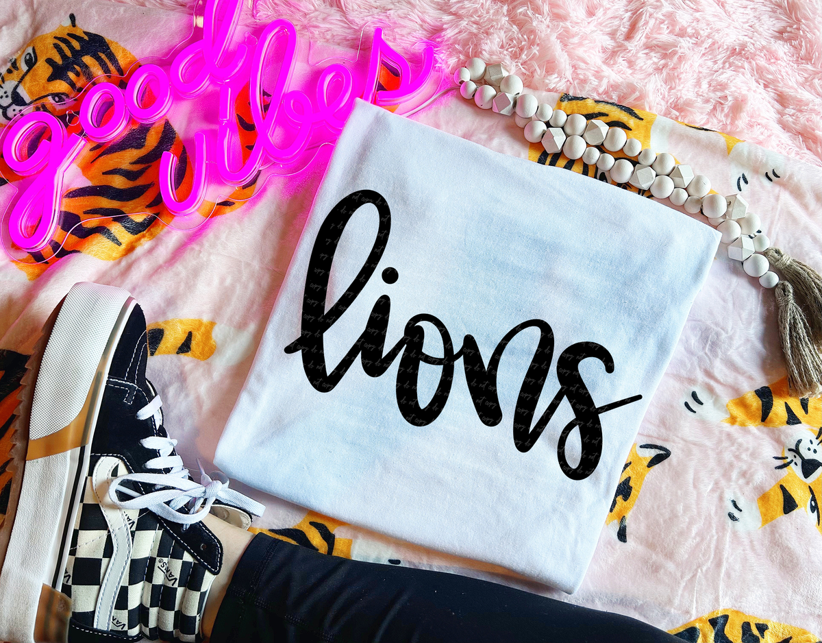 Lions Hand Lettered 54091 DTF transfer