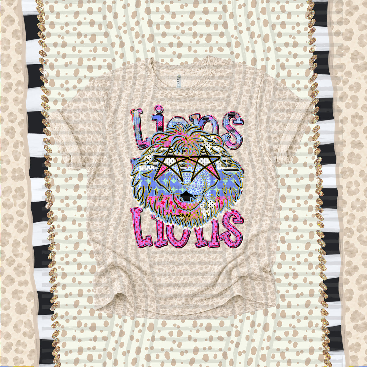 Lions-Dolly Doodle Print (Caplinger) DTF Transfer