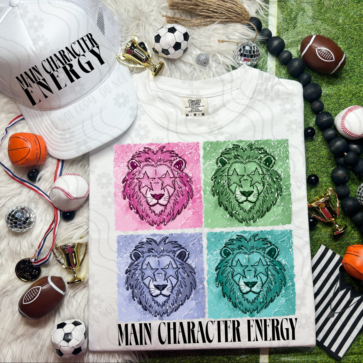 Lions Retro Vibe Main Character Energy 108325 DTF transfer