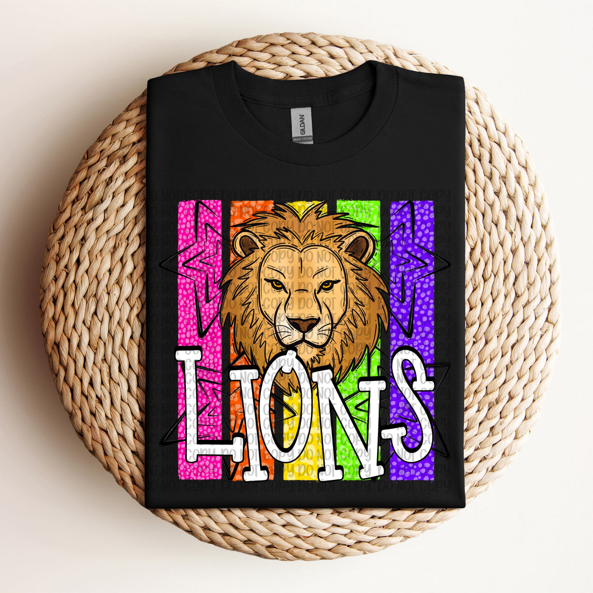 Lions neon stripes (VP) DTF Transfer