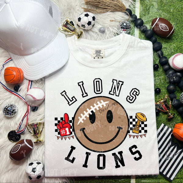 Lions football smiley HW 45717 DTF transfer