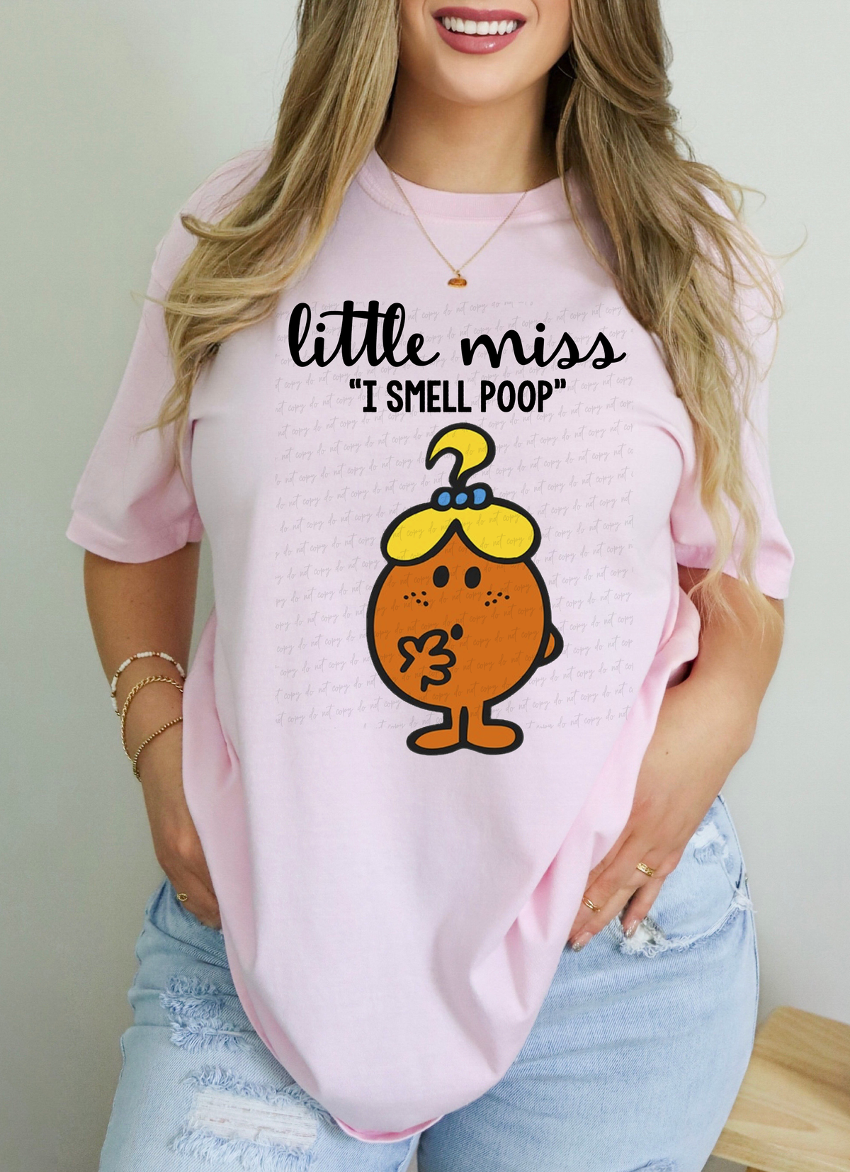 Little Miss I Smell Poop 115268 DTF Transfer