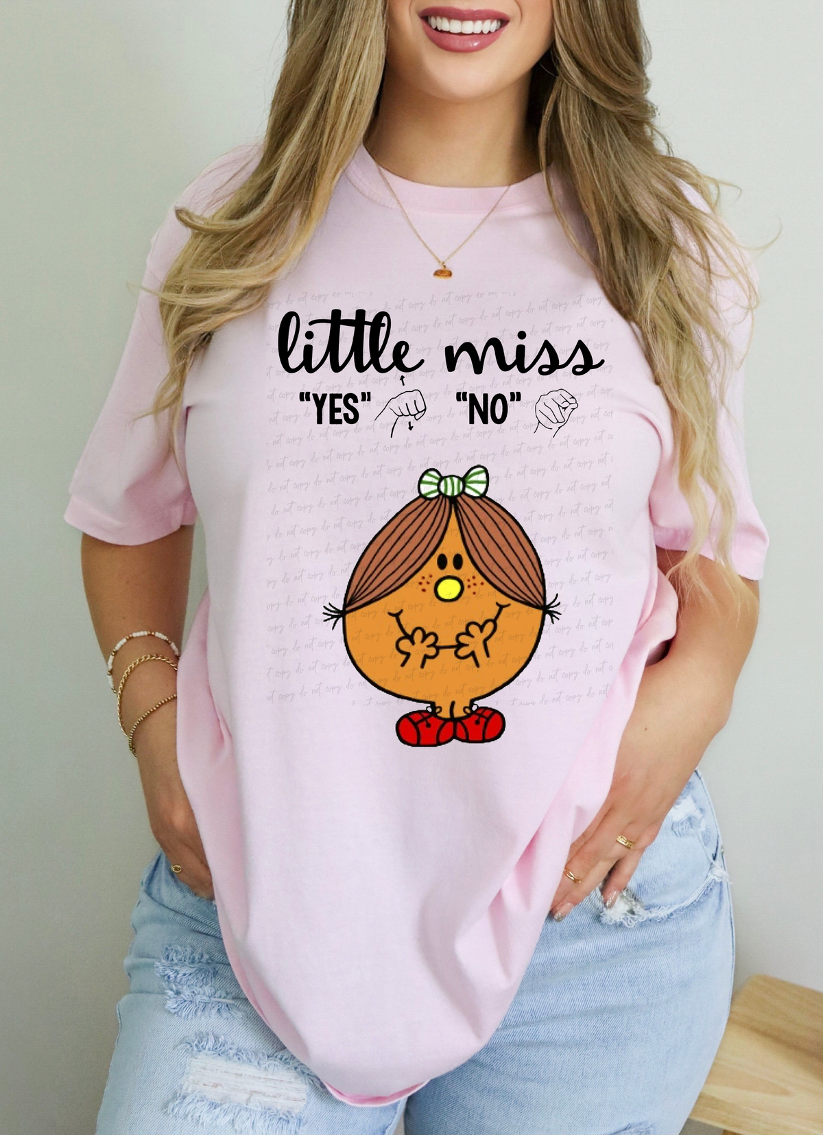 Little Miss Yes No 115271 DTF Transfer