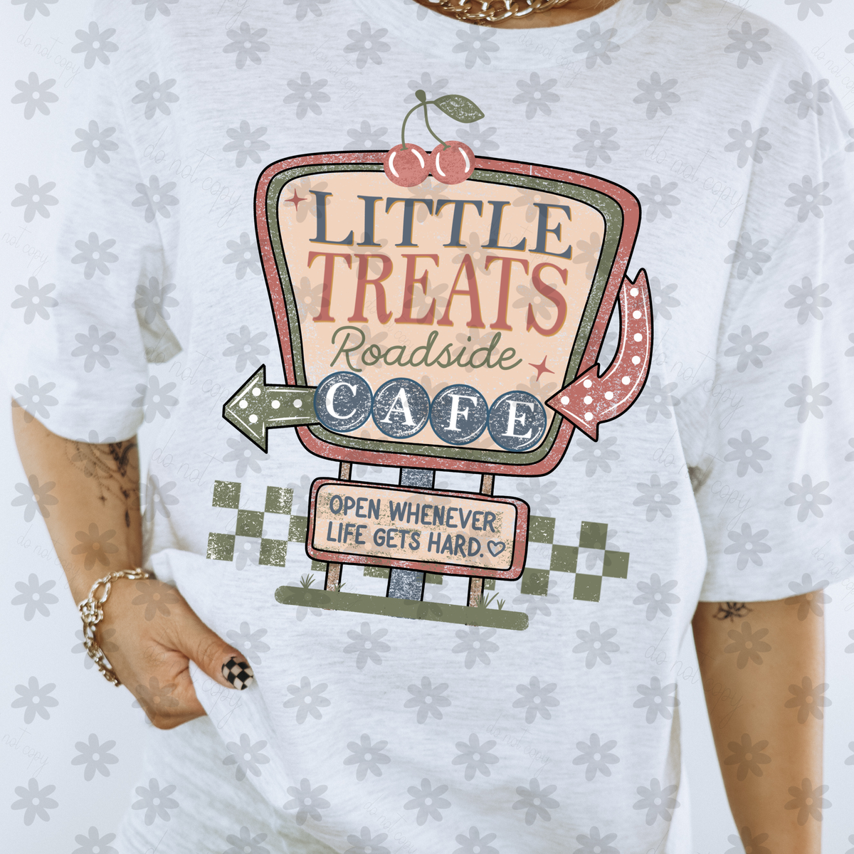 Little treats roadside cafe (Dyed) DTF Transfer
