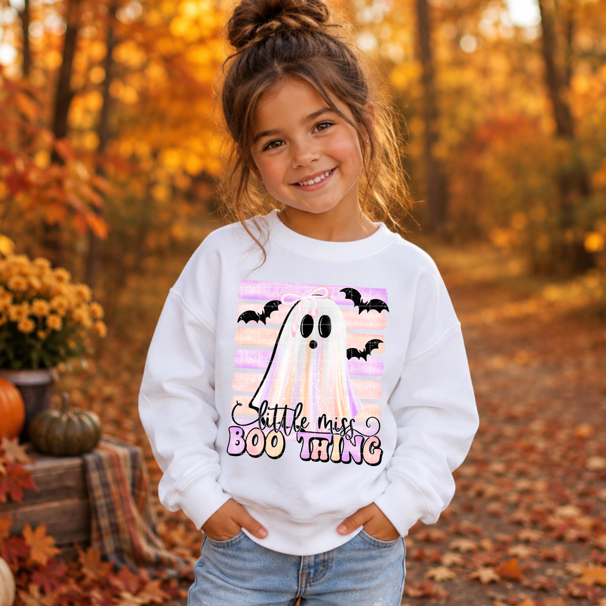 Little miss boo thing black font (SDD) DTF Transfer