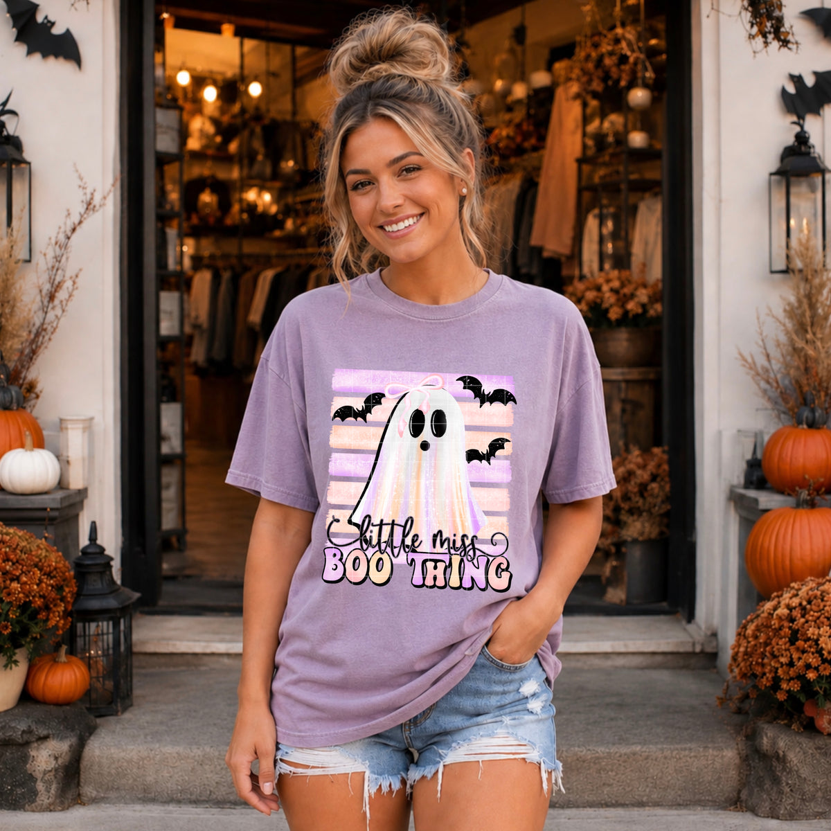 Little miss boo thing black font (SDD) DTF Transfer