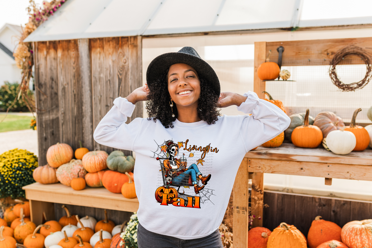 Living In Fall Long Sleeve Girl 51927 DTF transfer