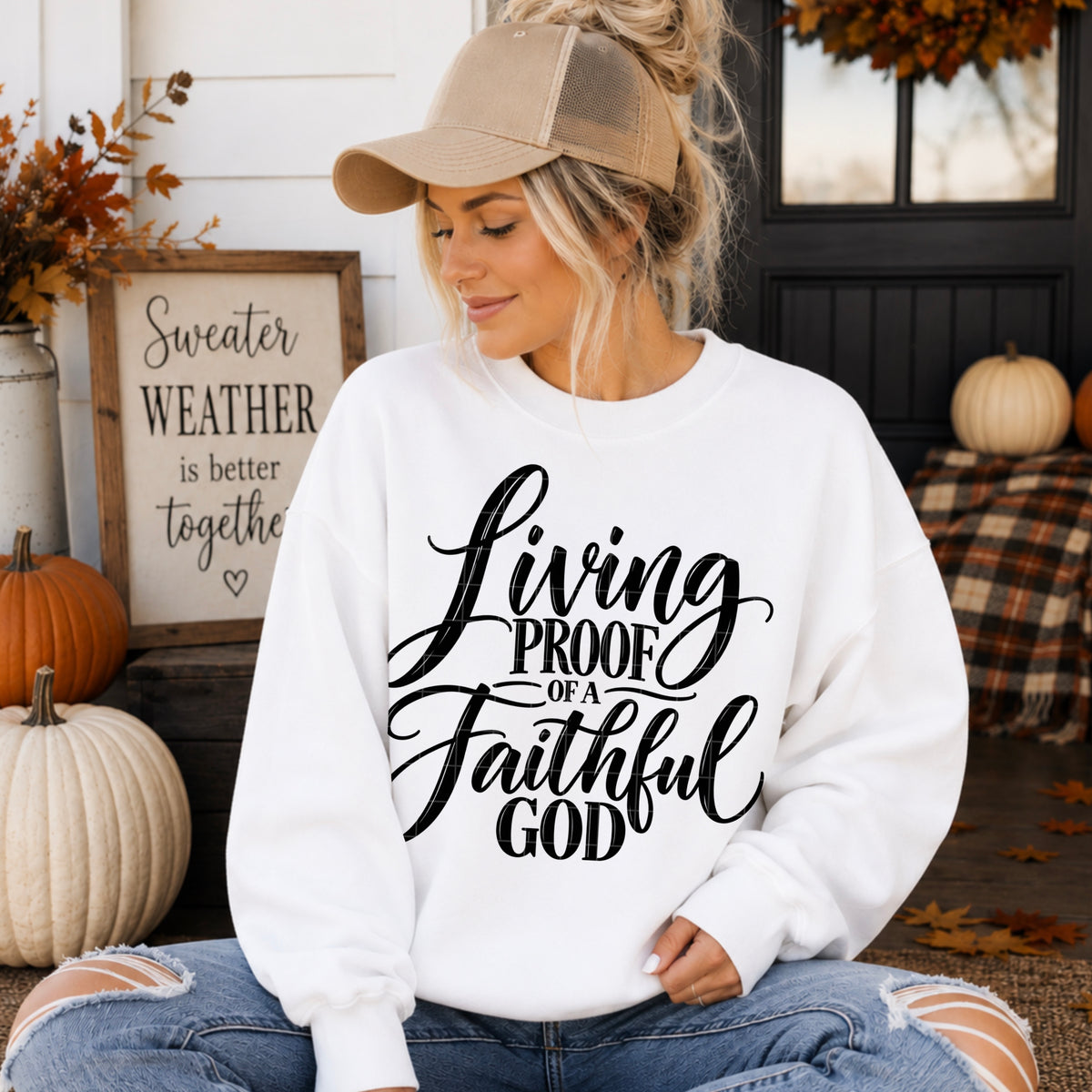 Living proof of a faithful God (SDD) DTF Transfer