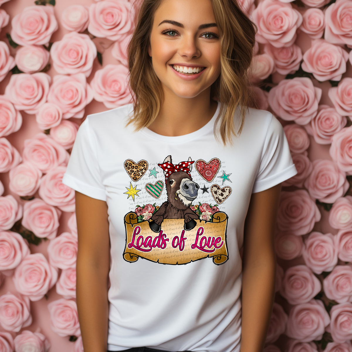 Loads Of Love Donkey 71520 DTF transfer