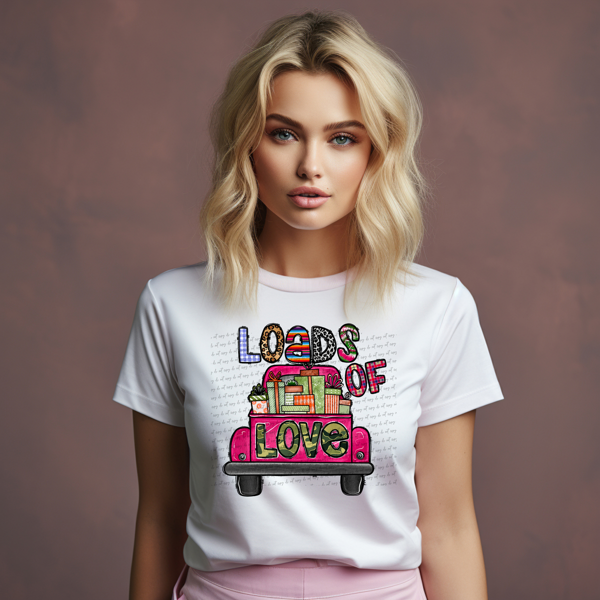 Loads Of Love Truck 71524 DTF transfer