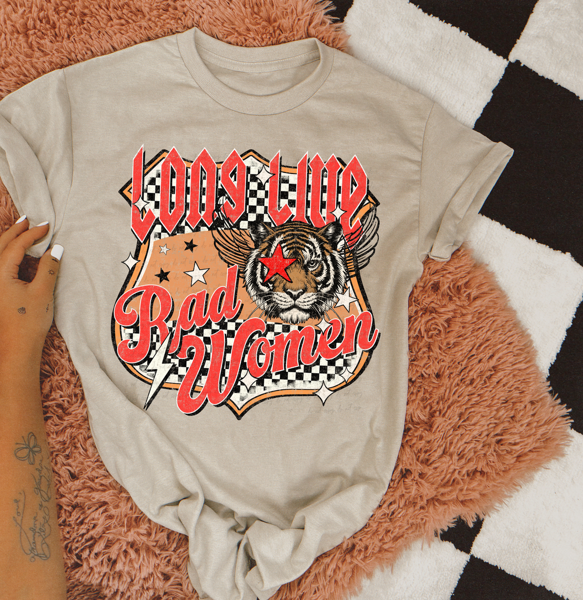 Long Live Rad Women Tiger Badge 111770 DTF transfer