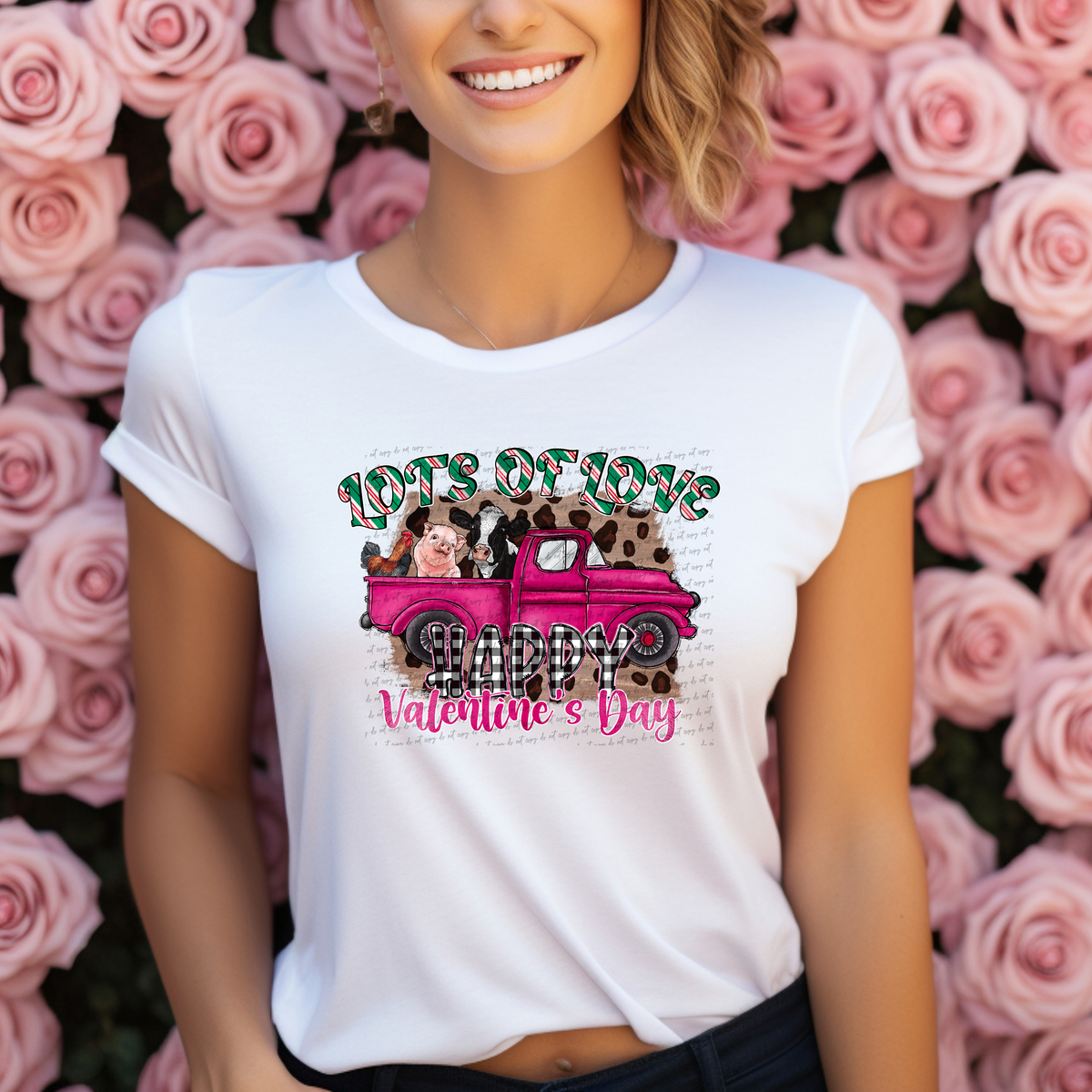 Lots Of Love Happy Valentine's Day 71525 DTF transfer