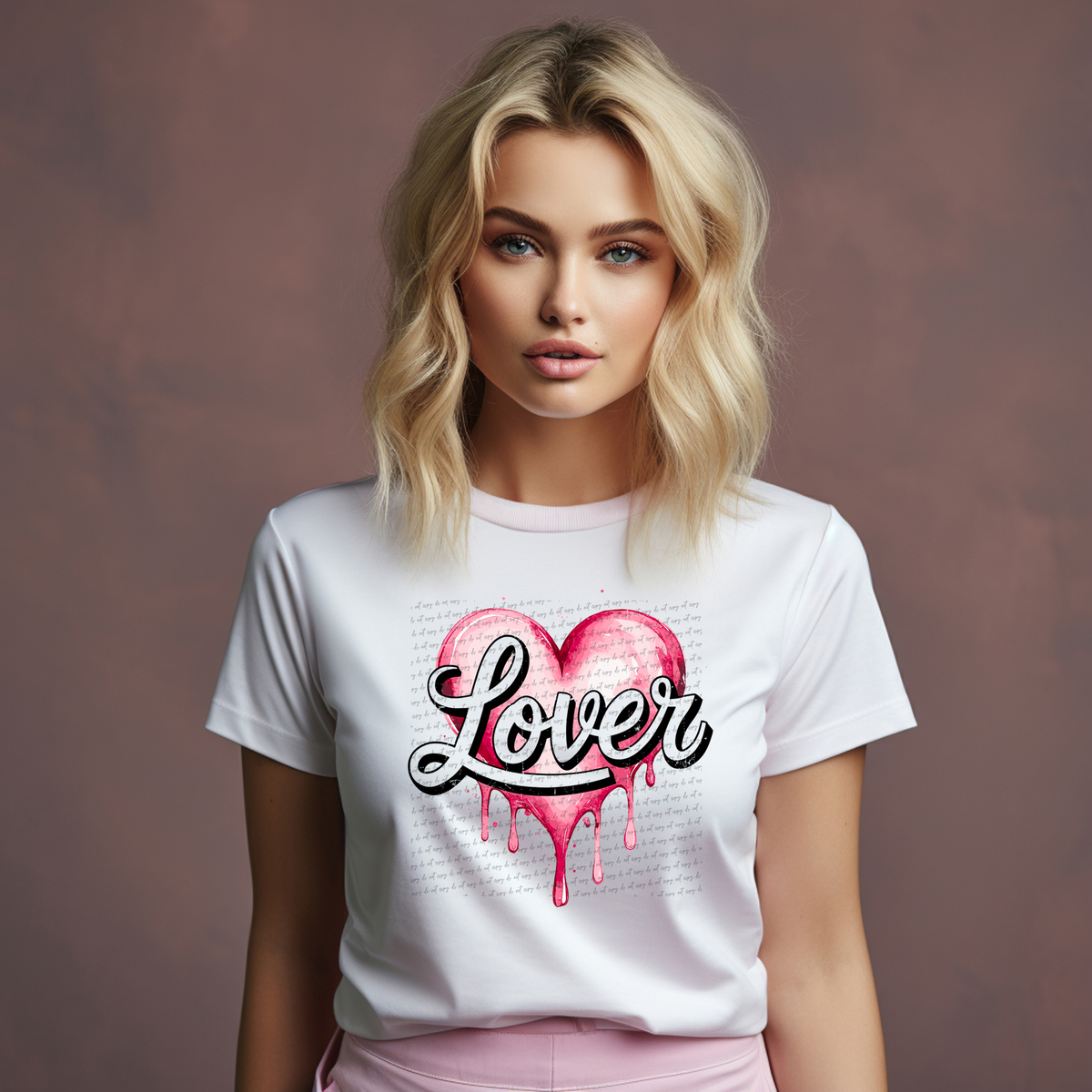 Black Outlines Love Drippy Heart 71691 DTF Transfer