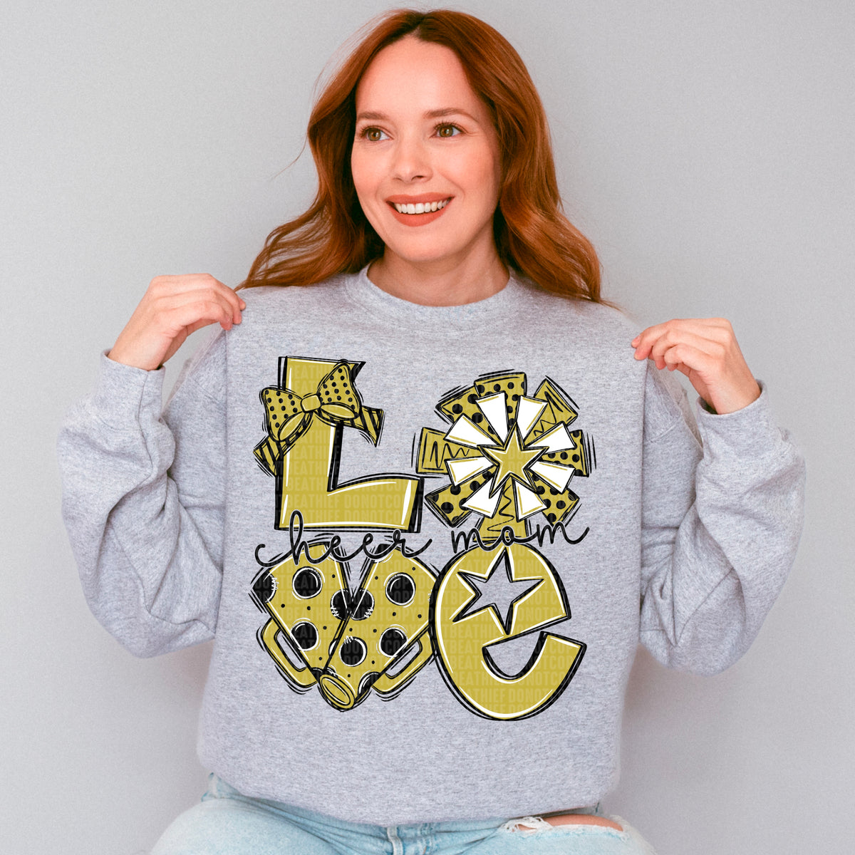 Love cheer mom black and gold (SDD) 106707 DTF transfer