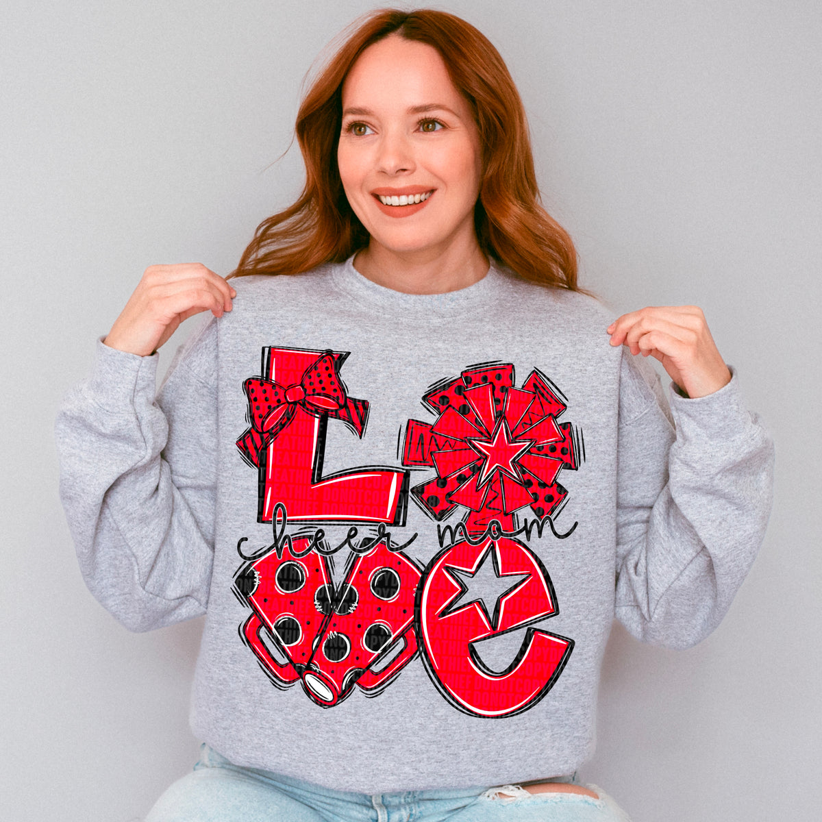 Love cheer mom red (SDD) 106724 DTF transfer