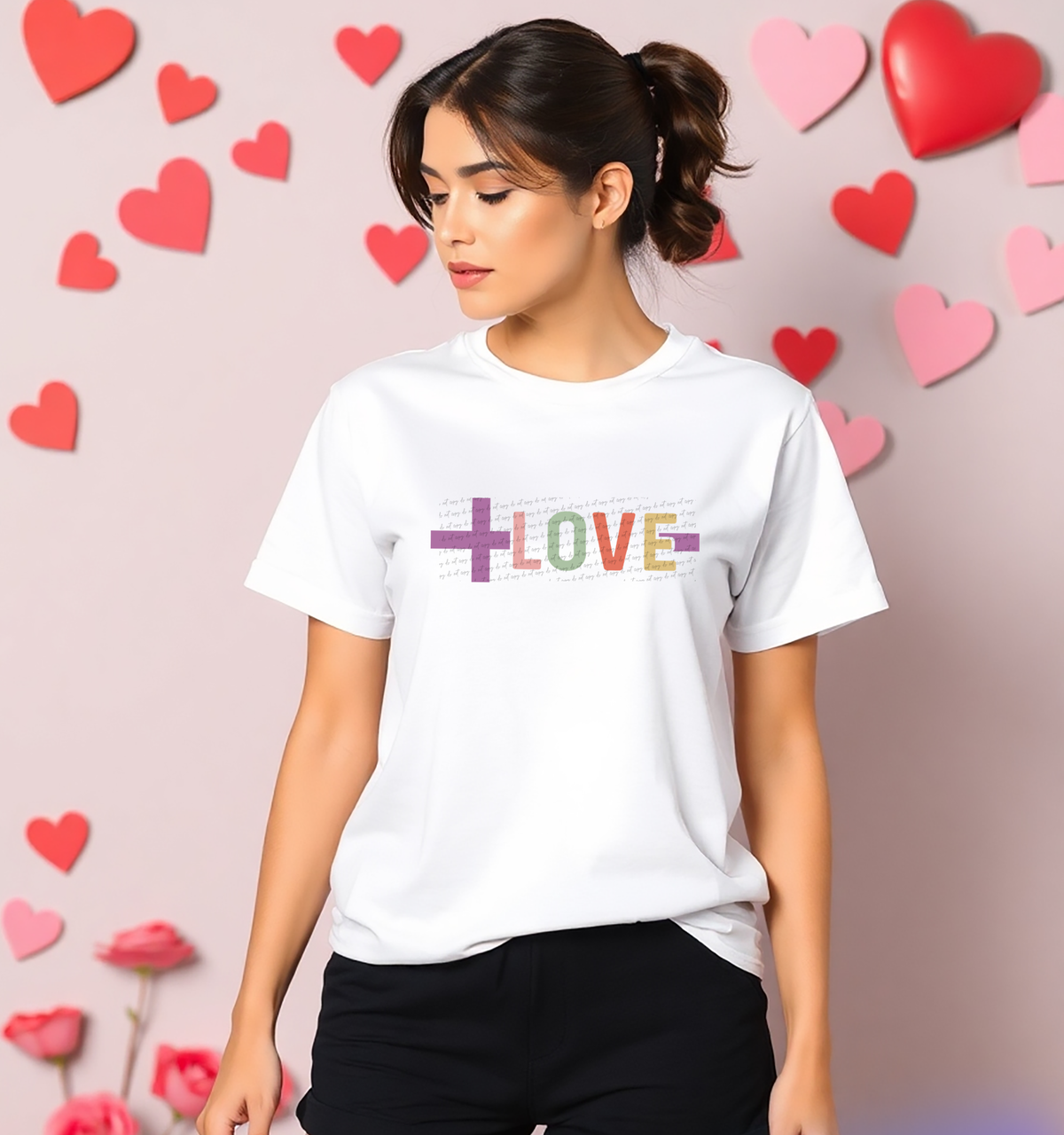 Love Cross Pastel 76694 DTF Transfer