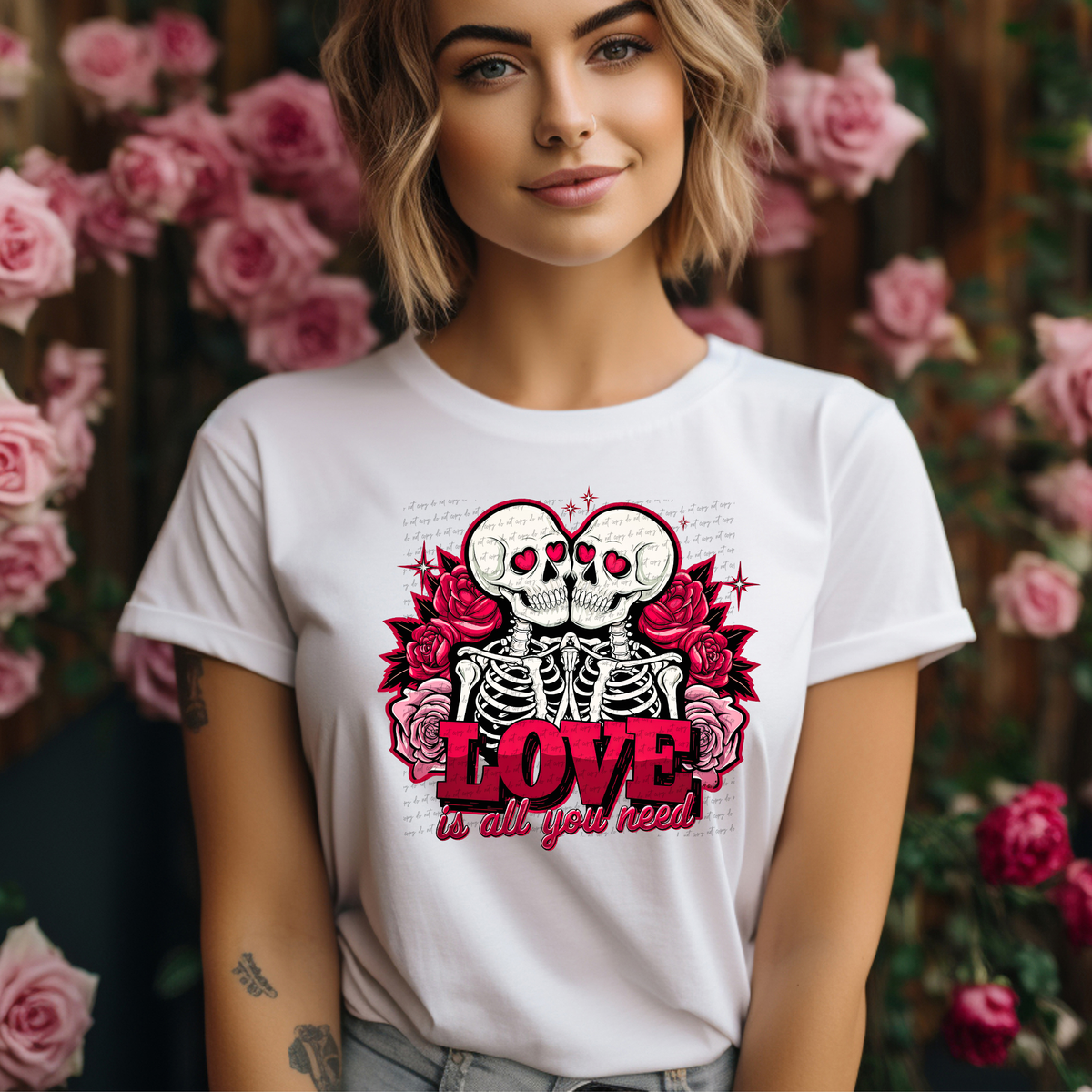 Love Is All You Need Couple Skellie 71779 DTF Transfer