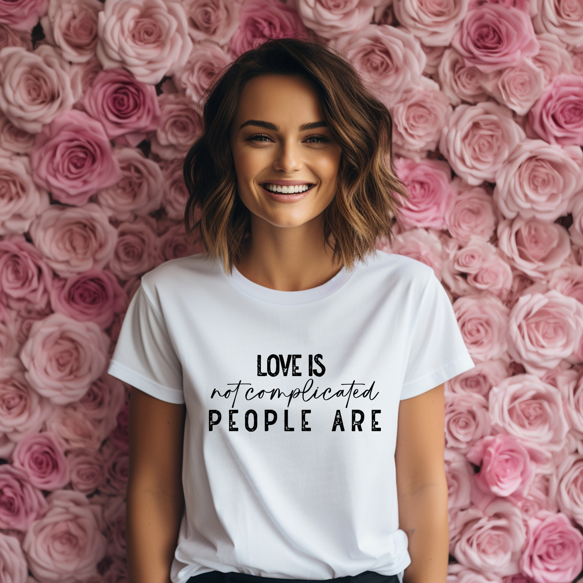 Love Is Not Complicated People Are BLACK 116843 DTF Transfer