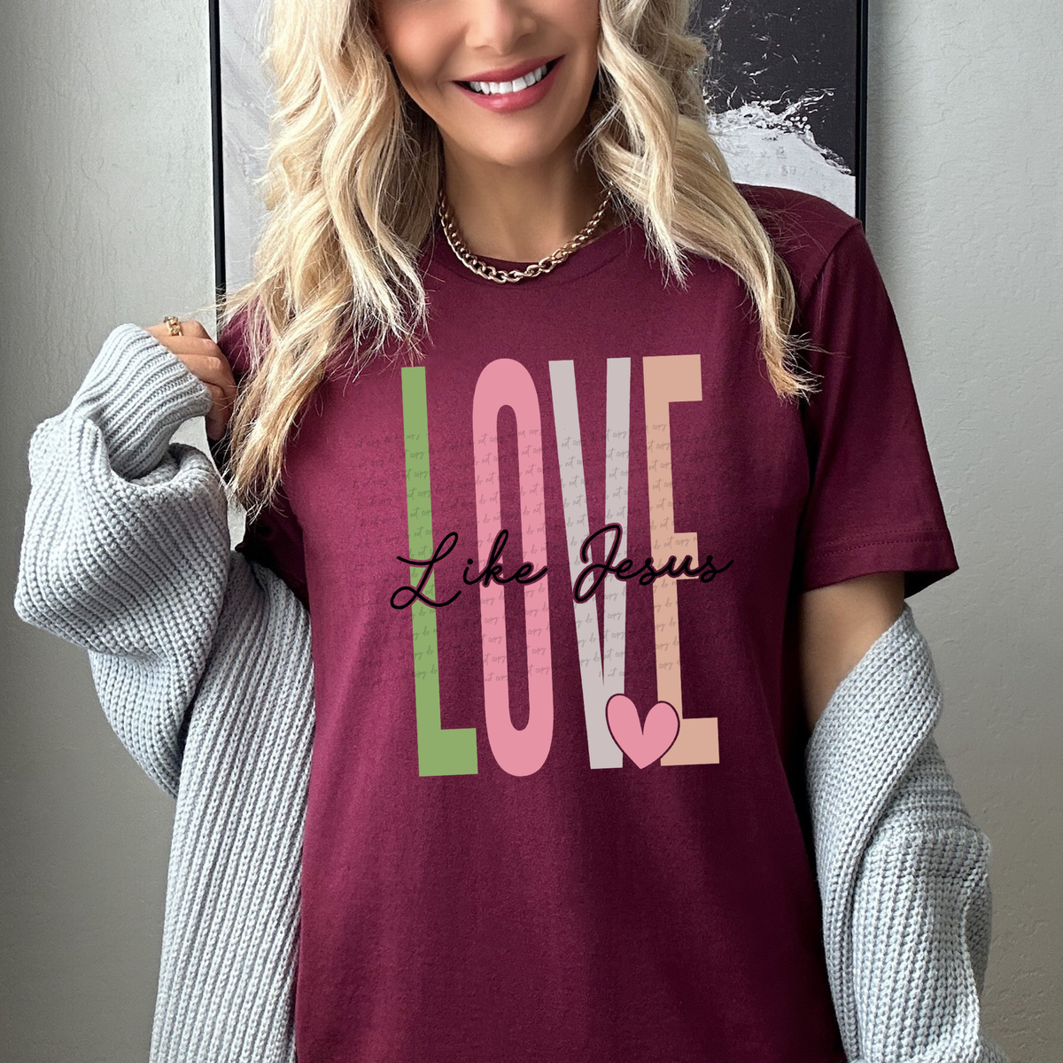 Love Like Jesus Pastel Color 76357 DTF Transfer