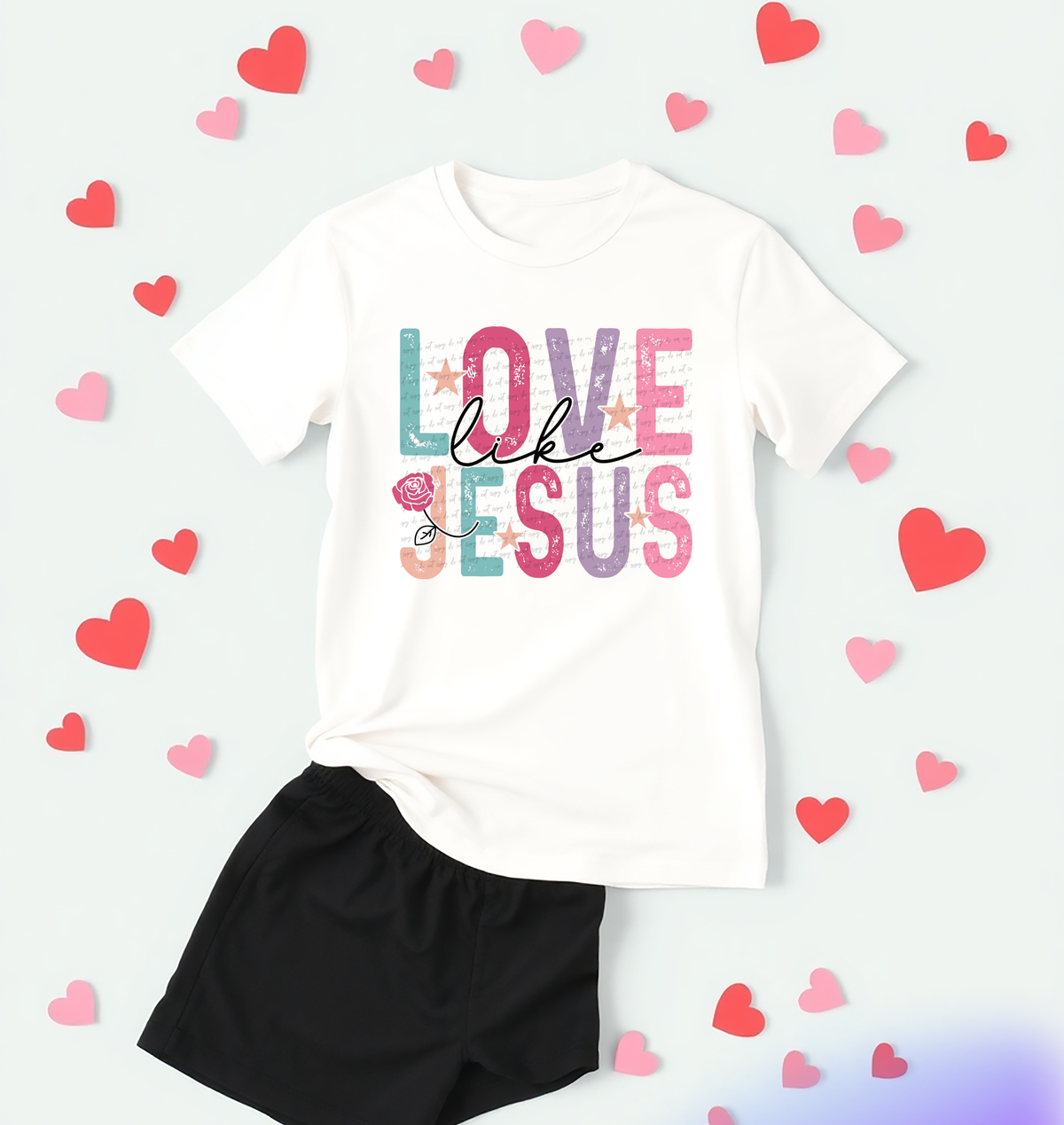 Love Like Jesus Rose 76539 DTF Transfer