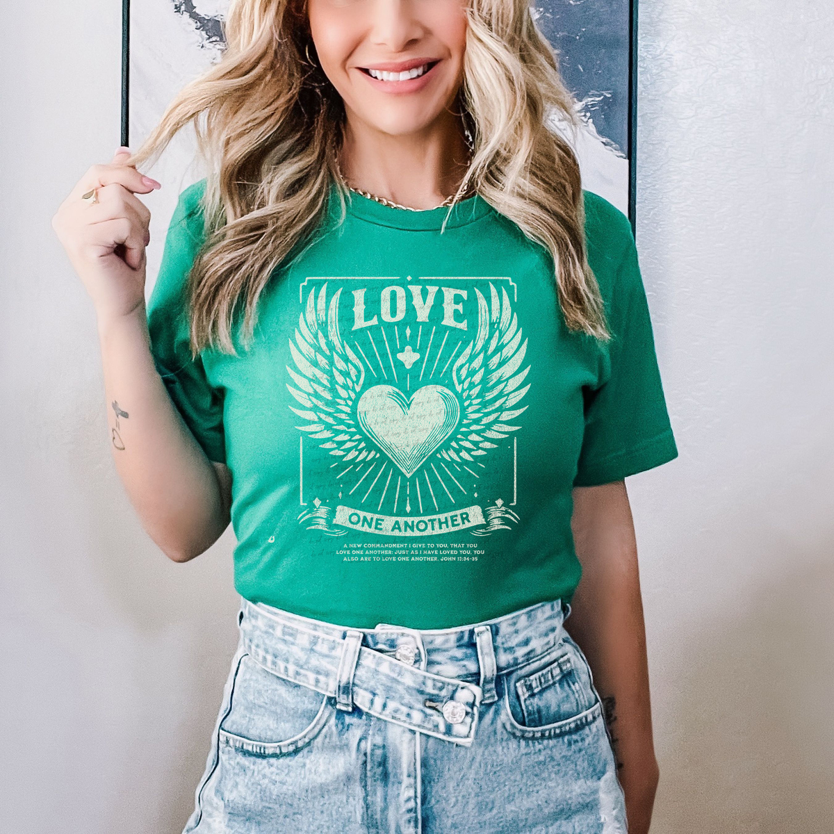 Love One Another A New Commandment I Give To You That Love One Another Just As I Have Loved You You Also Are To Love One Another John 13:34-35 76963 DTF Transfer