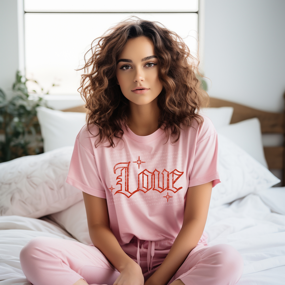 Love Outline - Red Grunge 86225 DTF Transfer