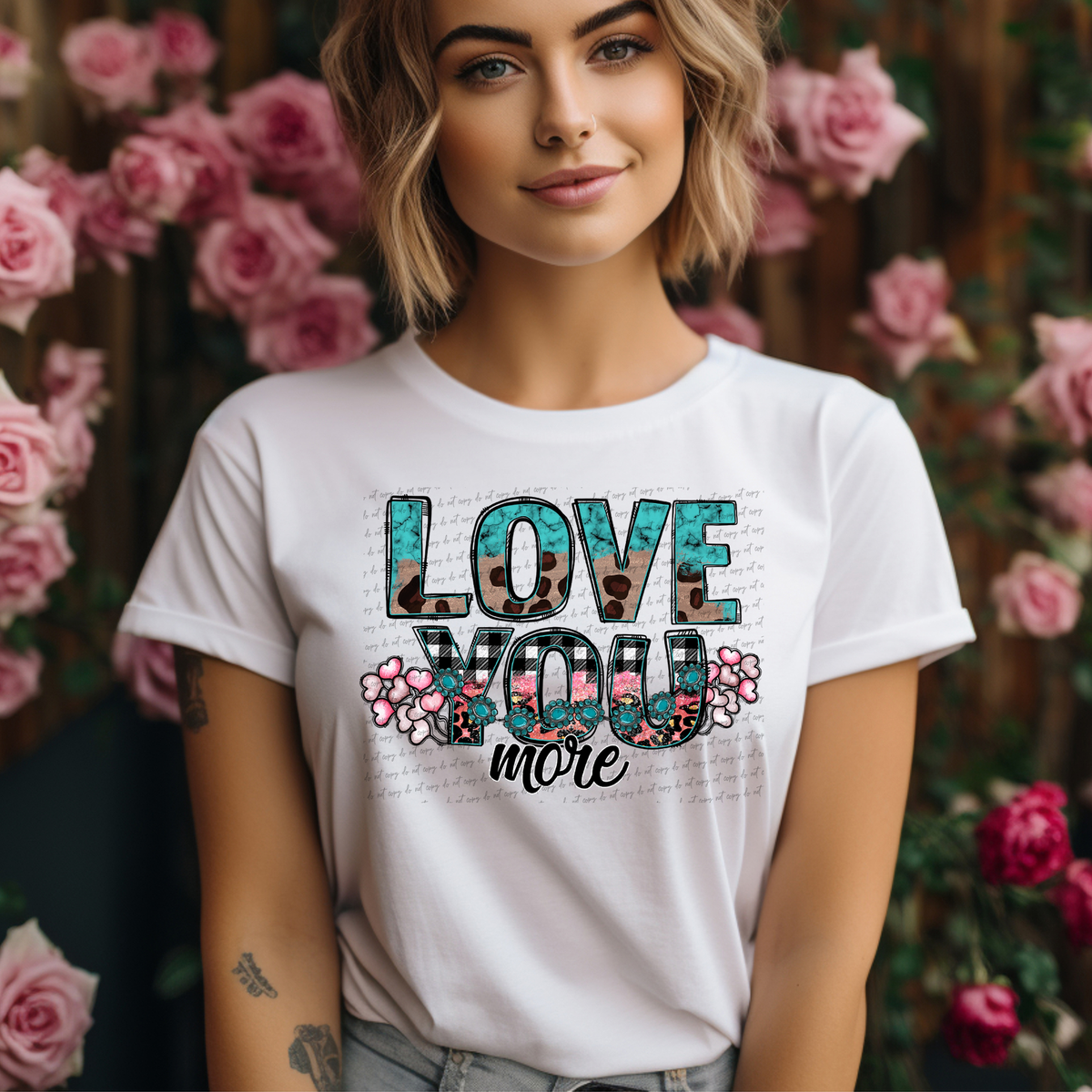 Love You More Hearts 71540 DTF transfer