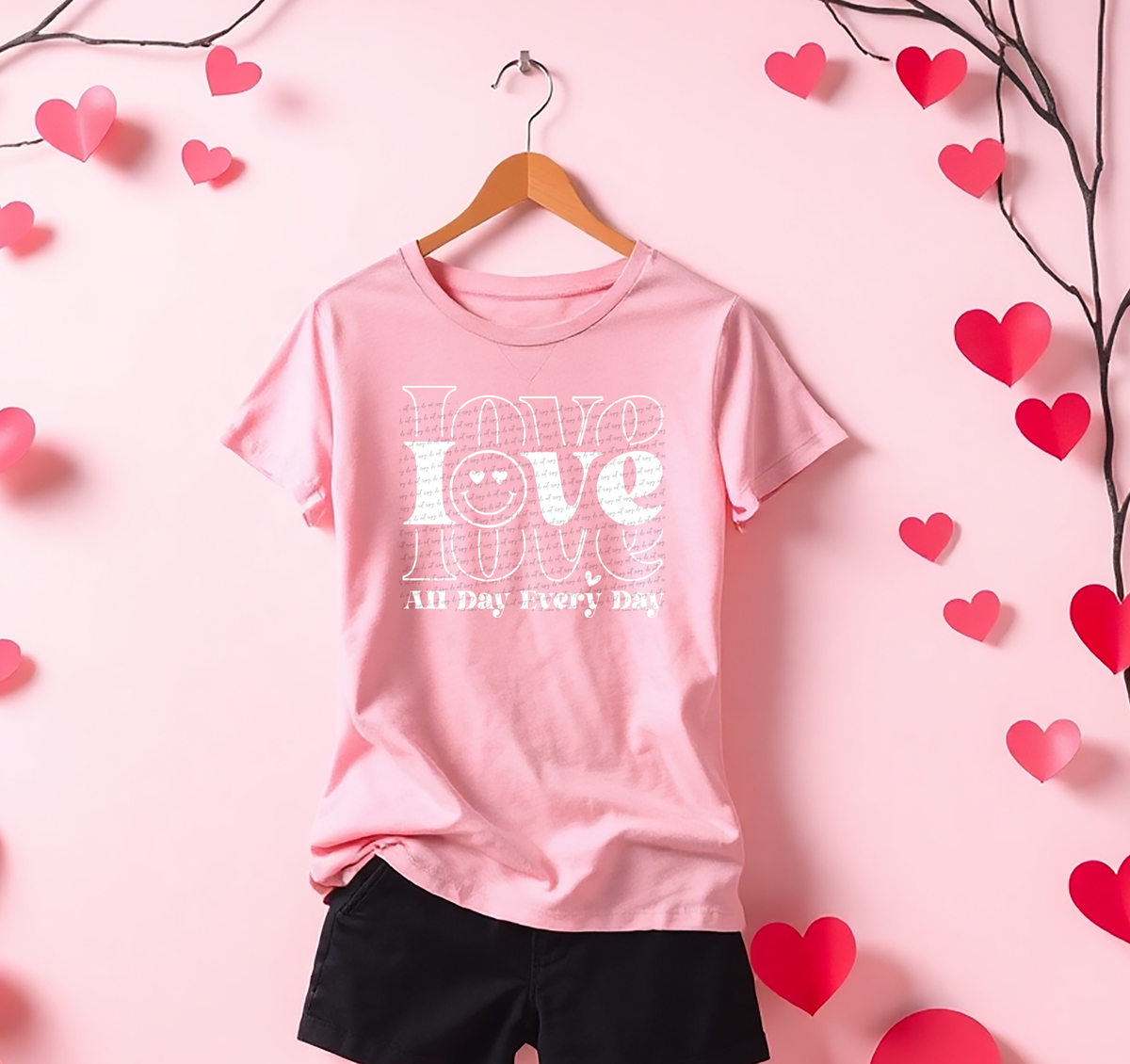 Love All Day Everyday White 76352 DTF Transfer