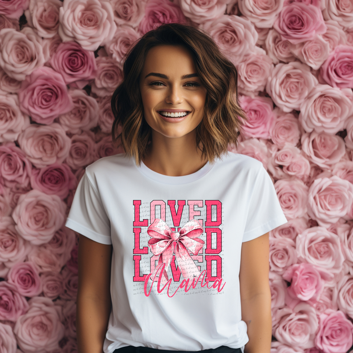 Loved Mama Pink Ribbon 71702 DTF Transfer