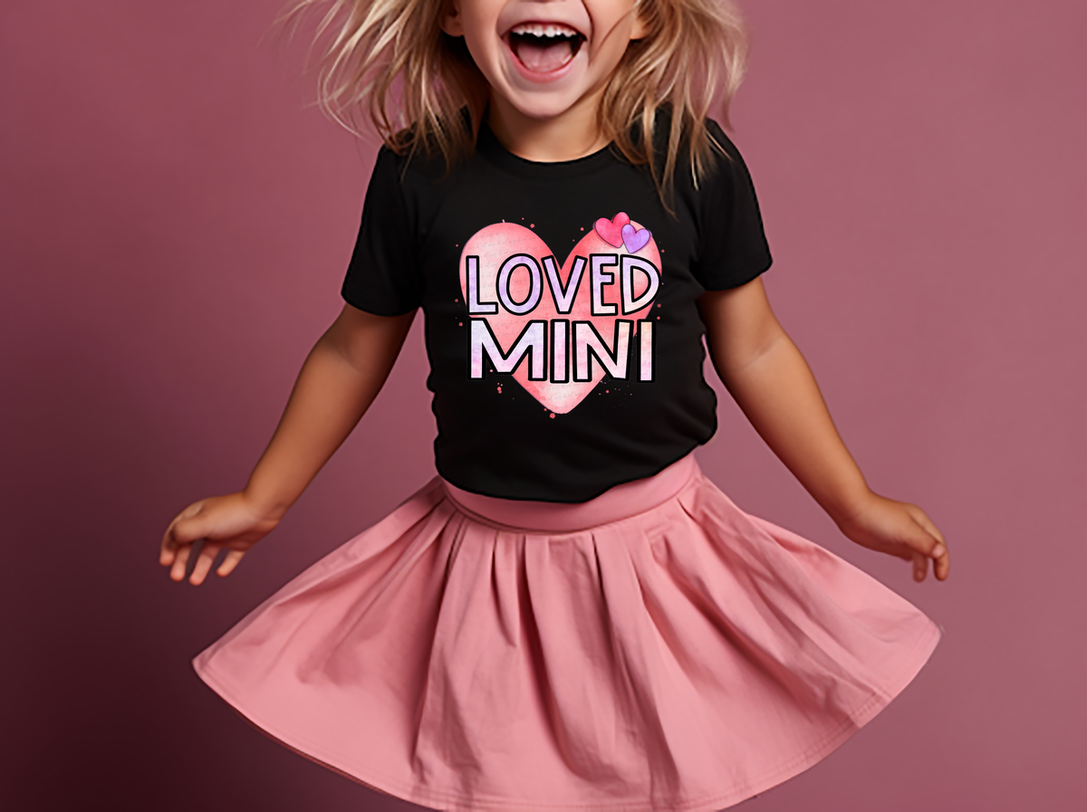 Loved Mini Pink Heart 116571 DTF Transfer