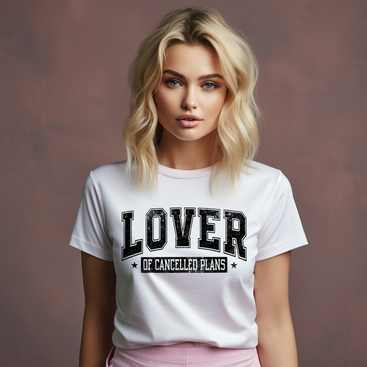 Lover Of Cancelled Plans - Black Grunge 86234 DTF Transfer