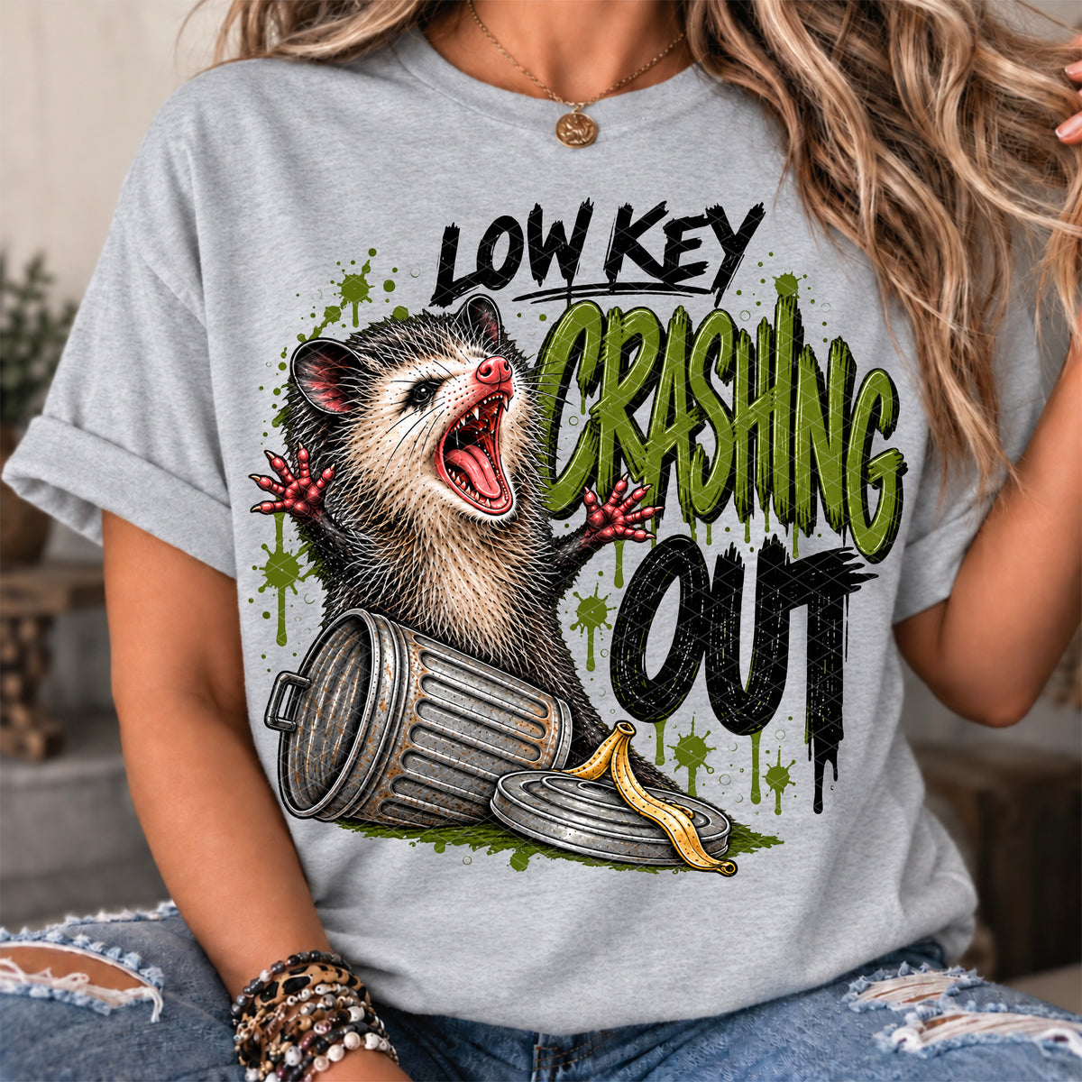 Lowkey crashing out (SDD) DTF Transfer