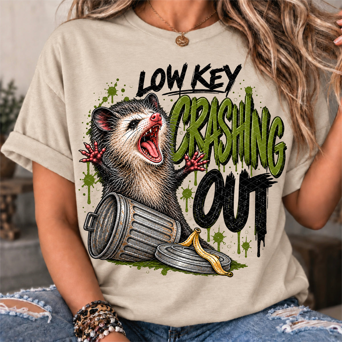 Lowkey crashing out (SDD) DTF Transfer