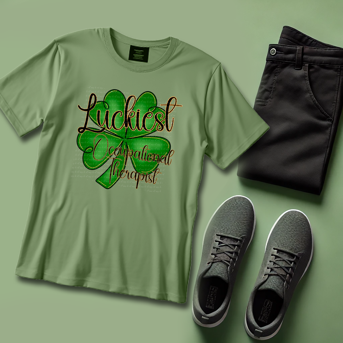 Luckiest Occupational Therapist Shamrock 89372 DTF Transfer