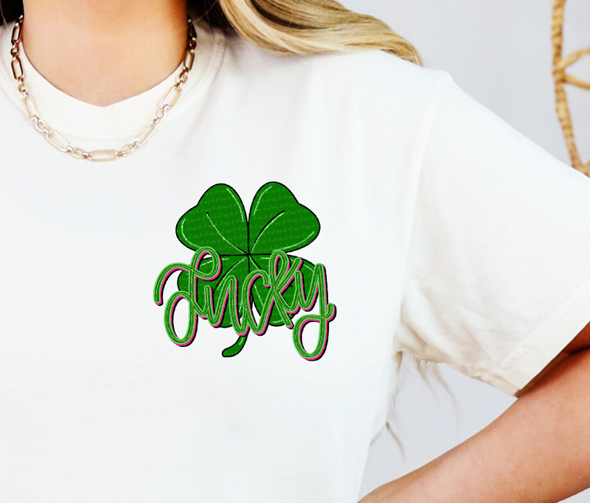 Lucky St. Patrick's Day Preppy (Pocket Print) 81949 DTF Transfer