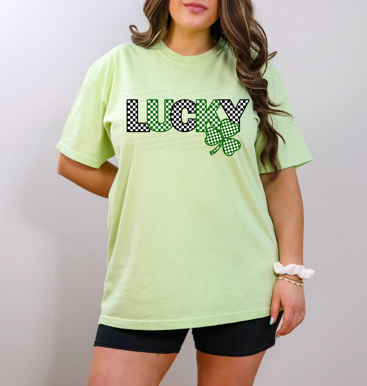 Lucky Checkered Font Clover Leaf 117831 DTF transfer