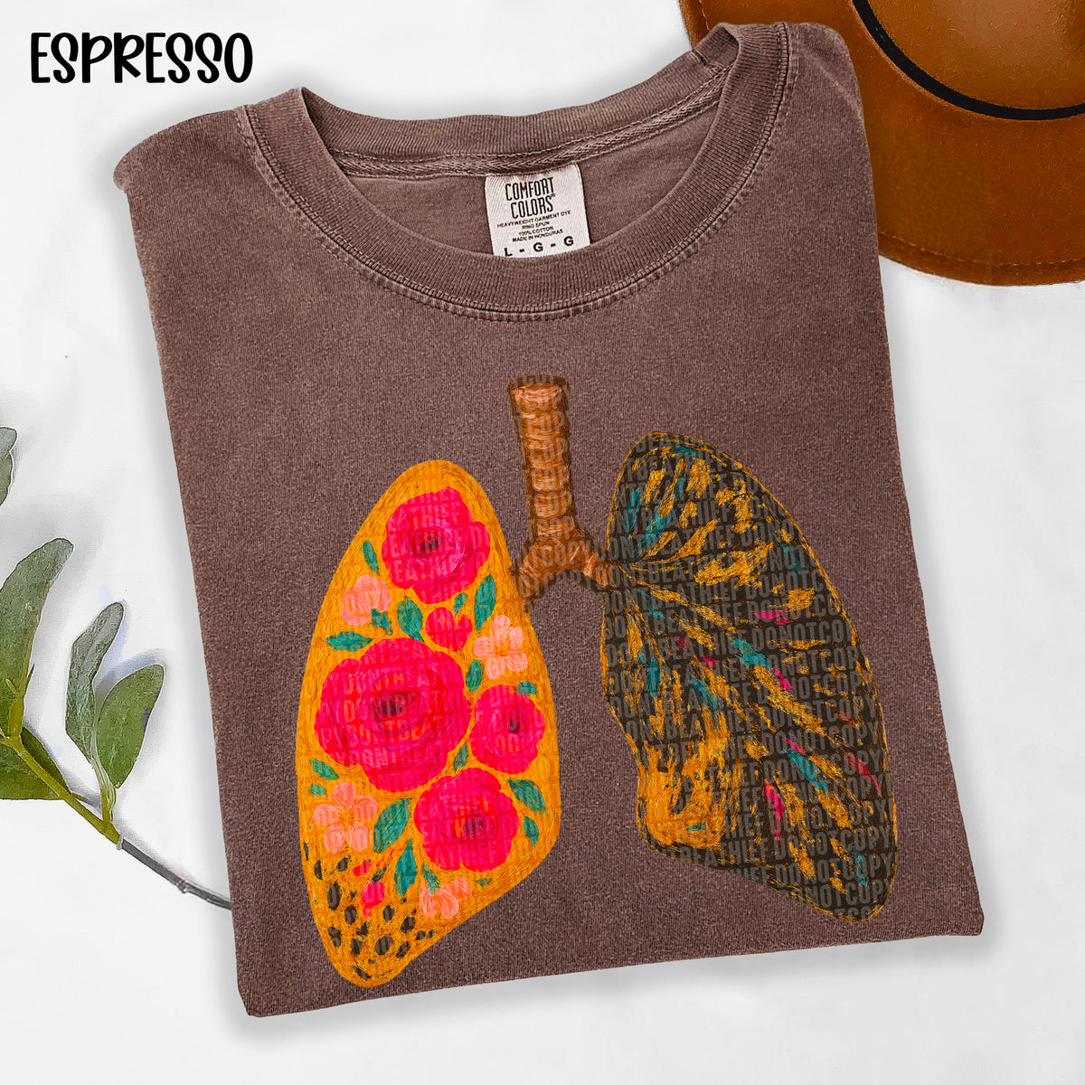 Floral Lungs (SDD) DTF transfer