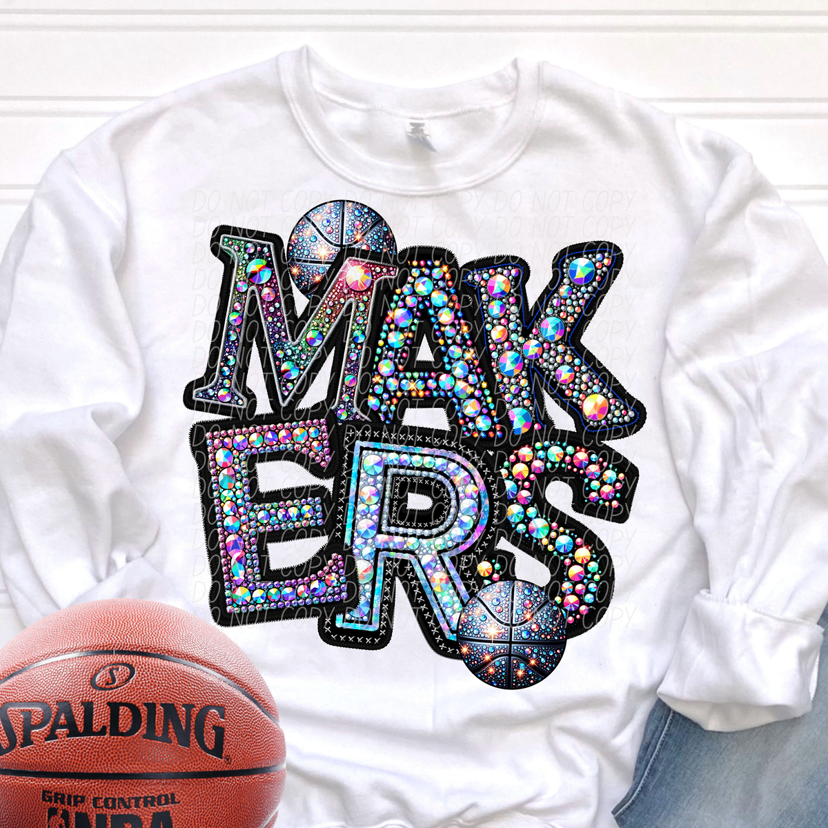 Makers Basketball Rhinestone (CITY) 66553 DTF transfer