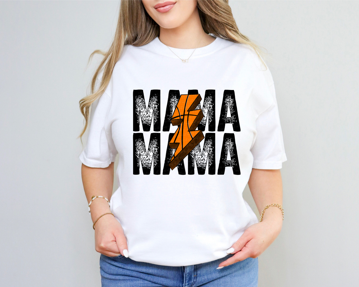 Mama Mama Basketball Lightning Bolt 116502 DTF Transfer