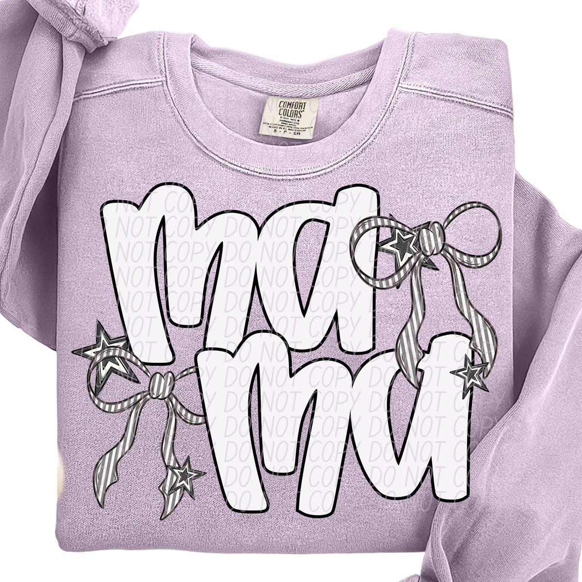 Mama (White stacked with bows) (City) DTF Transfer