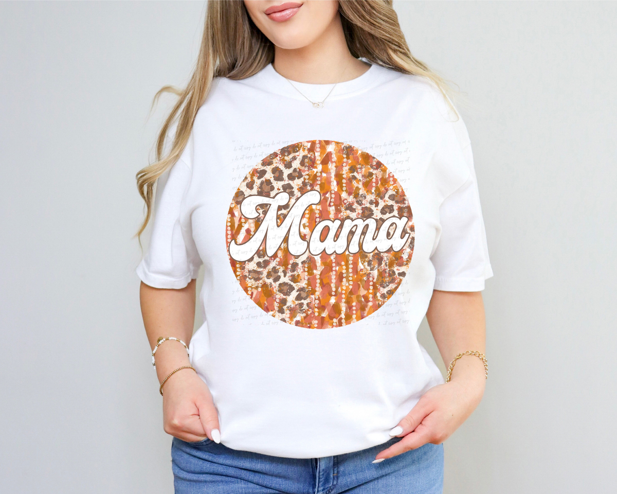 Mama Fall Leopard Circle 116507 DTF Transfer