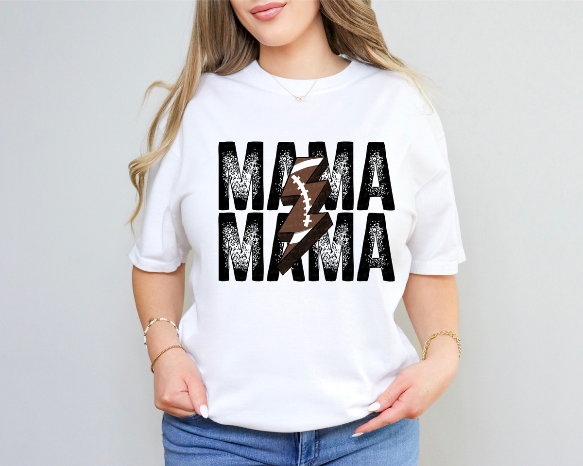 Mama Football Lightning Bolt 116509 DTF Transfer