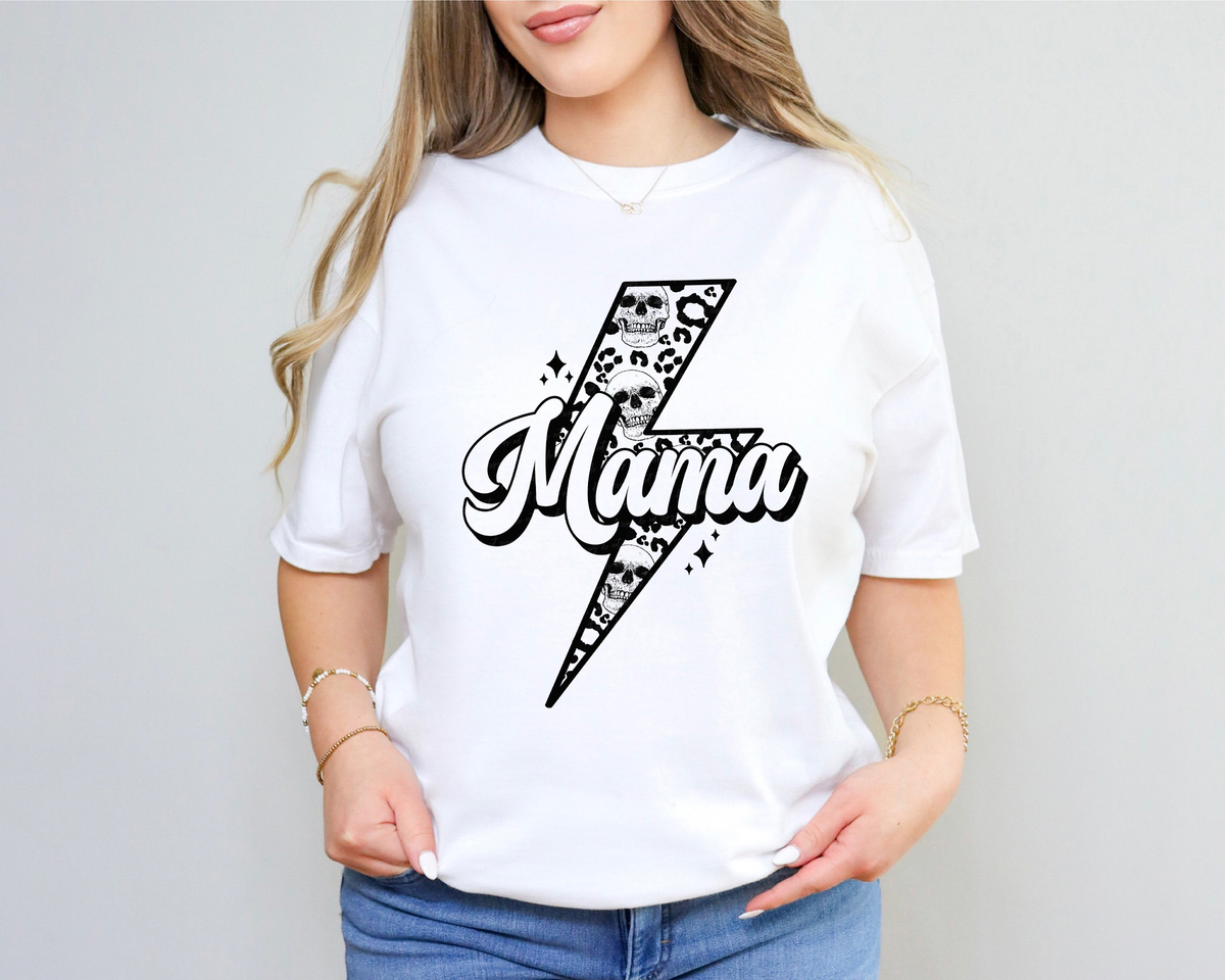 Mama Skull Lightning Bolt 116582 DTF Transfer